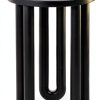 Kenzo Modern Round End Table Black Mango Wood Nightstand-0