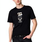 Karl Lagerfeld Paris Mens T-Shirt Regular Fit Crew Neck-0