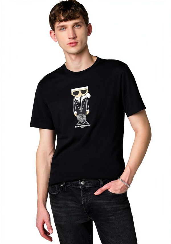 Karl Lagerfeld Paris Mens T-Shirt Regular Fit Crew Neck-0