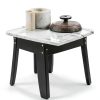 Ergode Black End Table Modern Wood Rectangular Living Room-2