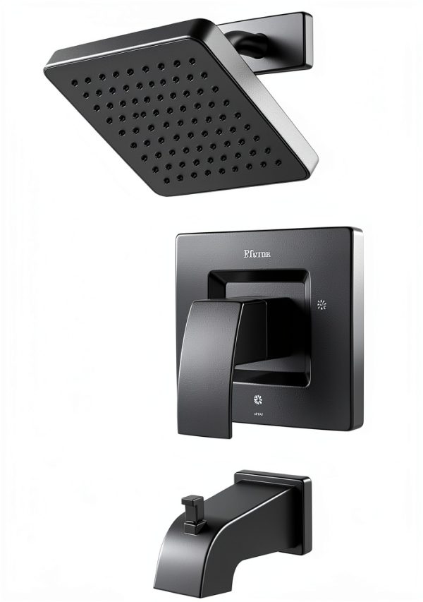 Pfister Shower System Contemporary Matte Black Metal-0