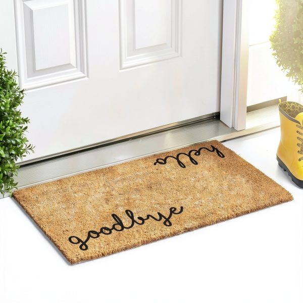 Calloway Mills Doormat Hello Goodbye Coir Absorbent Modern-1