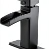 Pfister Matte Black Centerset Bathroom Faucet Waterfall-3