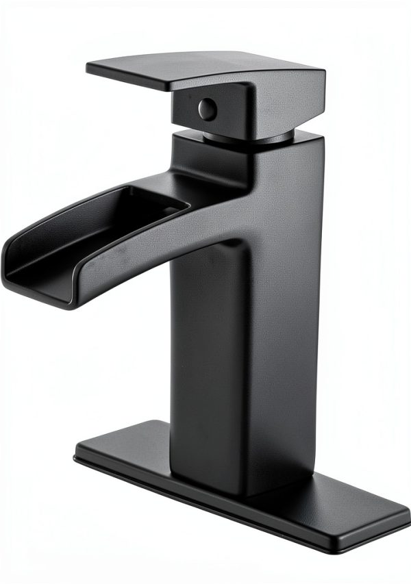 Pfister Matte Black Centerset Bathroom Faucet Waterfall-3