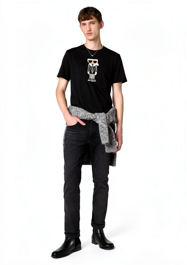 Karl Lagerfeld Paris Mens T-Shirt Regular Fit Crew Neck-6