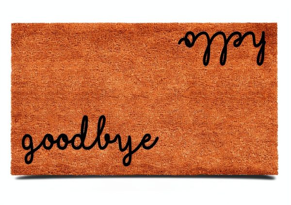Calloway Mills Doormat Hello Goodbye Coir Absorbent Modern-0