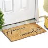 Calloway Mills Doormat Coir Letter Print Hiii Byee Design-1