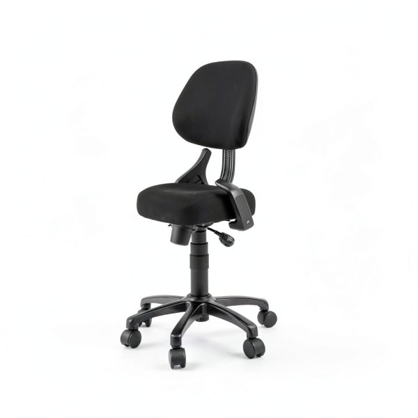 Spa Source Salon Stool Black Adjustable Backrest Cushion-2