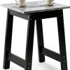 Ergode Black End Table Modern Wood Rectangular Living Room-1