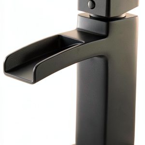 Pfister Matte Black Centerset Bathroom Faucet Waterfall-0