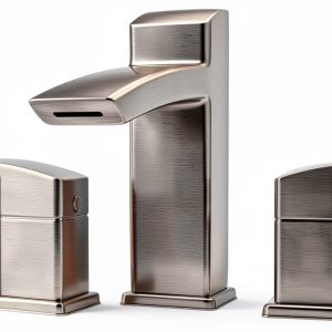 Pfister Kenzo Bathroom Faucet Brushed Nickel Ribbon Spout-0