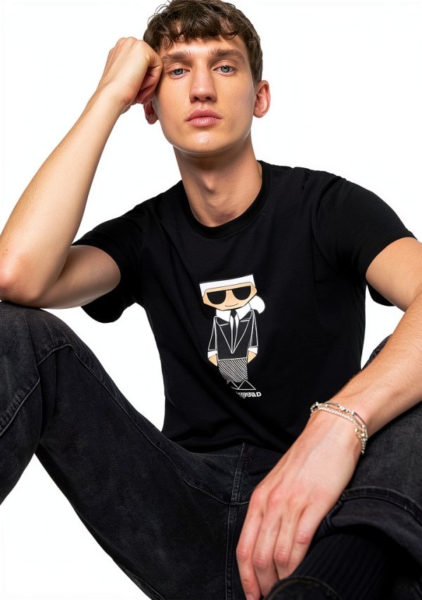 Karl Lagerfeld Paris Mens T-Shirt Regular Fit Crew Neck-2