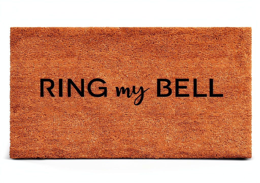 Calloway Mills coir doormat with vinyl backing at a home entrance