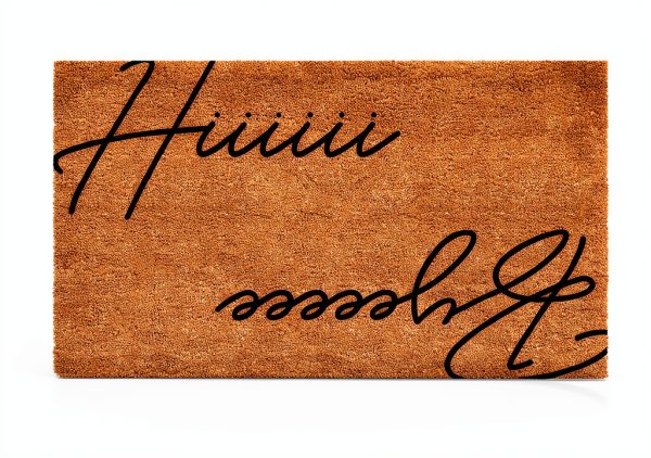 Calloway Mills Doormat Coir Letter Print Hiii Byee Design-0