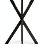 Silver Round Bar Table Metal Rustic Design Home Kitchen-0