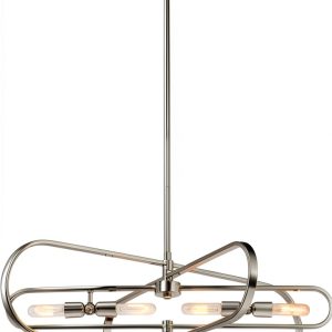 Kenzo 4 Light Island Polished Nickel Ceiling Fan App Control-0