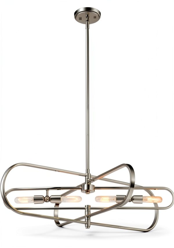 Kenzo 4 Light Island Polished Nickel Ceiling Fan App Control-0