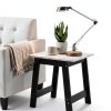Ergode Black End Table Modern Wood Rectangular Living Room-0