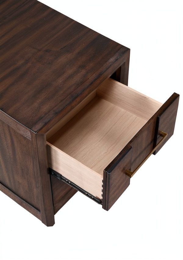 Kenzo Nightstand Walnut Wood Modern Bedroom Furniture Matrix-2