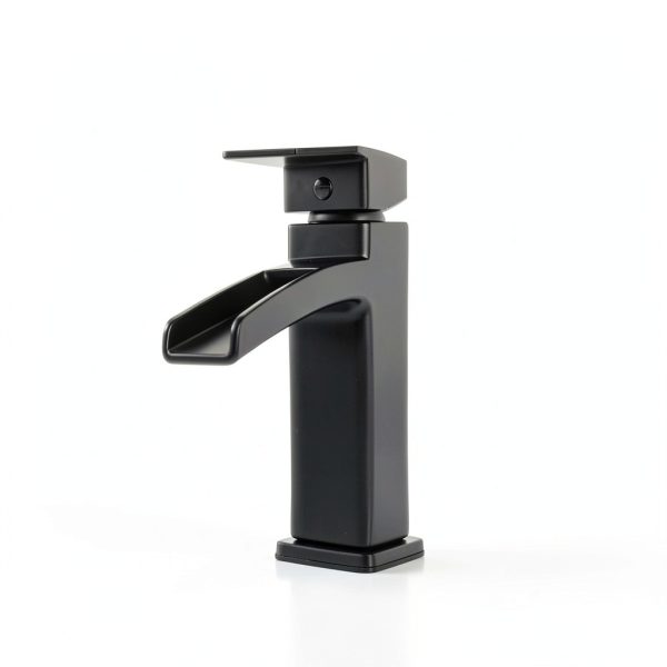Pfister Matte Black Centerset Bathroom Faucet Waterfall-4