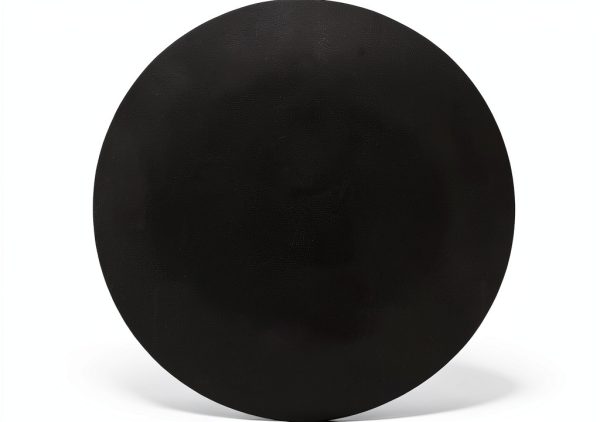 Kenzo Modern Round End Table Black Mango Wood Nightstand-6