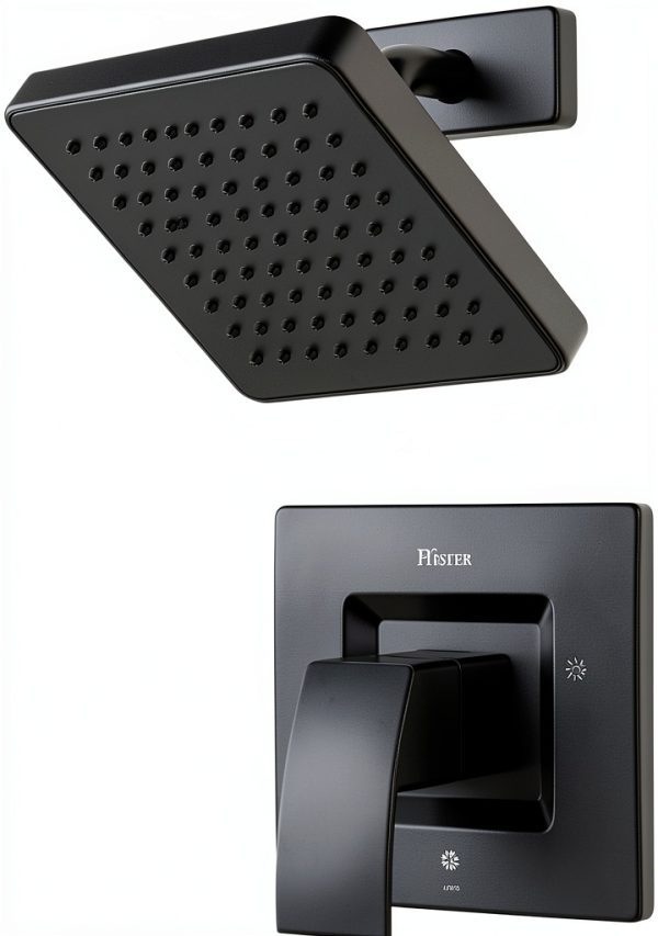Pfister Matte Black Shower Trim Contemporary Wall-0