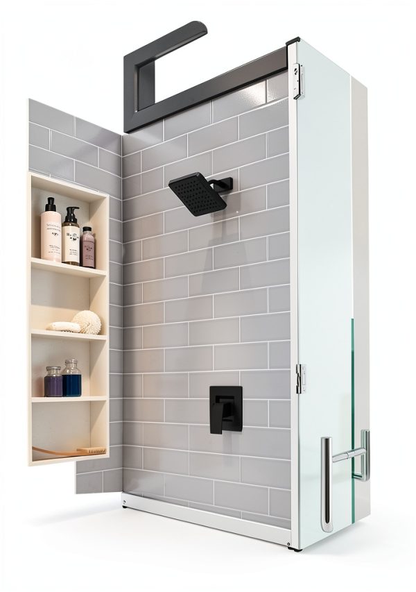 Pfister Matte Black Shower Trim Contemporary Wall-4