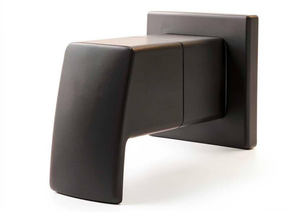 Pfister matte black wall mount faucet installed in a contemporary bathroom